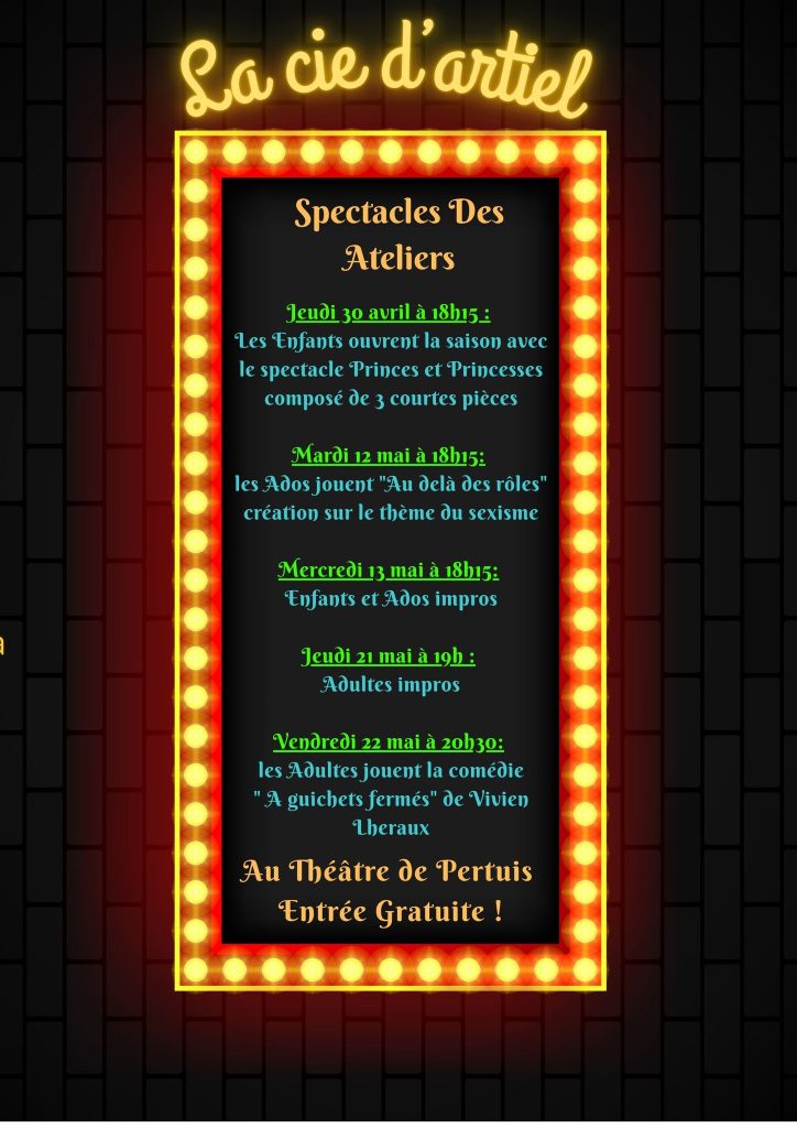 670883909_2166418350974377_8624686480560680216_n-724x1024 Les ateliers de la Cie d'Artiel démarrent le 30 Avril 2026 au Théâtre de Pertuis.