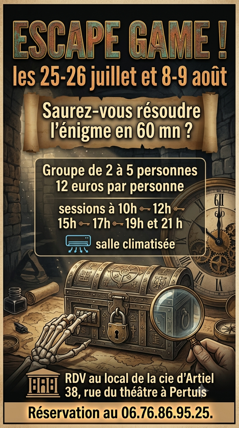 Gemini_Generated_Image_7vyshl7vyshl7vys-1 ESCAPE GAME ! les 25-26 juillet et 8-9 août - Cie d'Artiel - Pertuis